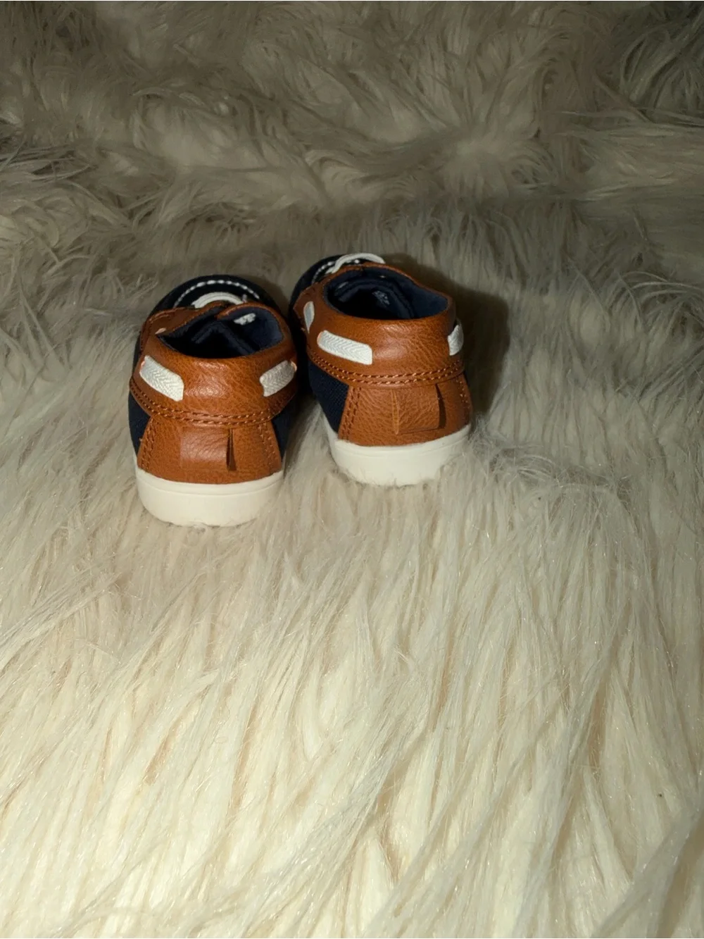 H&M Navy and Brown Kids Moccasin-Style Shoes